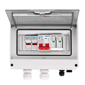 Solar photovoltaic PV DC Combiner Box Surge Lightning Protection 1 input 1 out DC 600V Fuse MCB SPD HT Waterproof Box IP65
