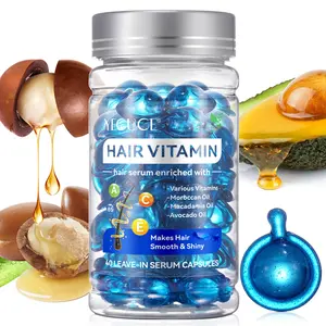 【New】Hair Vitamin Capsule Blue, No Rinse with Argan Macadamia Avocado Oils, and Safe for All Hair, Conditioner for Women & Men-40P Organic Haircare