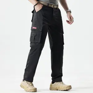 Men's Functional Streetwear Cargo Pants - Multi - Pocket Design, Durable Fabric, Available in Various Colors. Ideal for Casual & Tactical Looks