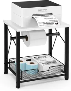 Label Holder for Rolls and Fanfold Labels,  Thermal Label Holder, Shipping Label Stand for Thermal Printer, Desktop Accessories Supplies for , Office, Small Business, White