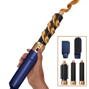 5 in 1 Hot Air Brush Set, 1 Set Multifunctional Hair Curler & Hair Straightener, Professional Hair Styling Tool for Home & Salon Use