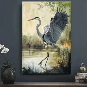 Paint by Numbers Kit for Adults Beginner,Elegant Heron in Flight Artwork DIY ,Paint by Numbers Kit for Adults,Oil Painting by Numbers with Brushes,Art and Crafts Canvas Kit for Beginners,Home Decor Framed Paint by Numbers Kit for Adults