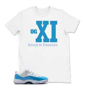 University Blue White Sneaker Match Shirt, Clean Streetwear Graphic Tee, Unisex Cotton T-Shirt, University Blue 11 Shirt, Classic Shirt for Men & Women