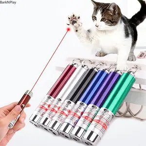 6PCS Interactive Pet Laser Pointer Toys, Portable LED Chase Toy for Cats and Dogs, Mini Keychain Laser Teaser for Pet Exercise, Training and Indoor Play, Multi-Function Presentation Pointer