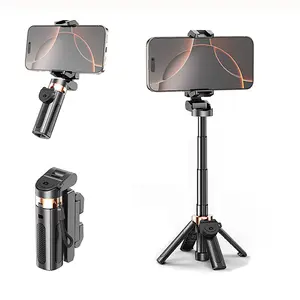 2026New 4-in-1 mini adjustable tripod with 360° rotation. It features wireless Bluetooth shutter control and a clip-on phone holder. Suitable for selfies, video recording. Compatible with most smartphones , with a maximum extension of 15.7in