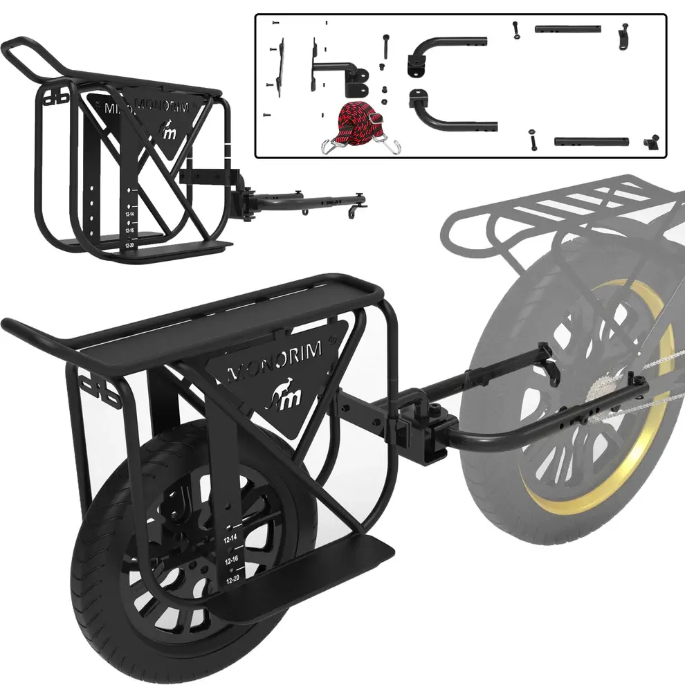 Monorim GL8 Bike Trailer Rack, 25kg Load Capacity, Universal Storage Basket for Electric Scooter, Ebike