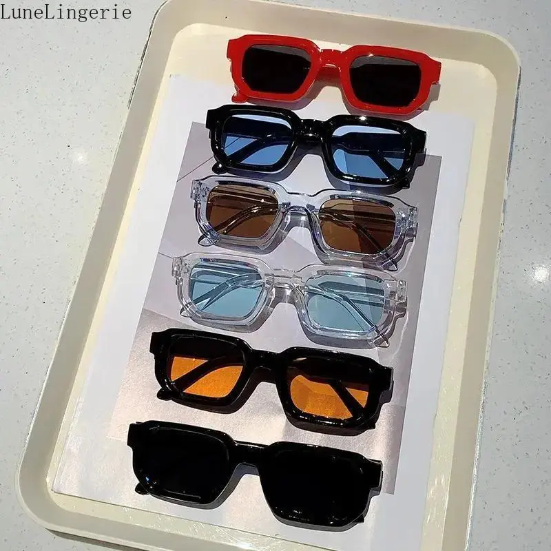 6 Pack Retro Rectangle Glasses for Male and Women, Polarized Reflective Lenses with UV400 Sun Protection for Outdoor Sports, Casual Sunglasses, Beach, Driving, Unisex, Men's Accessories, Anyone Enhancing Their Look, Vintage, Everyday Use, Polarised Lens
