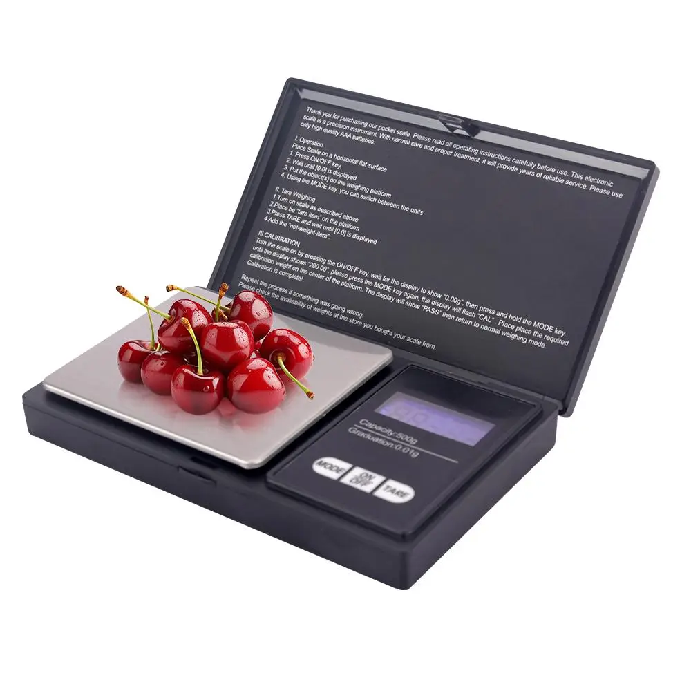 Digital Kitchen Scale With 2pcs Batteries, Portable Electronic Jewelry Weighing Scale, Foldable Precise Digital Scale