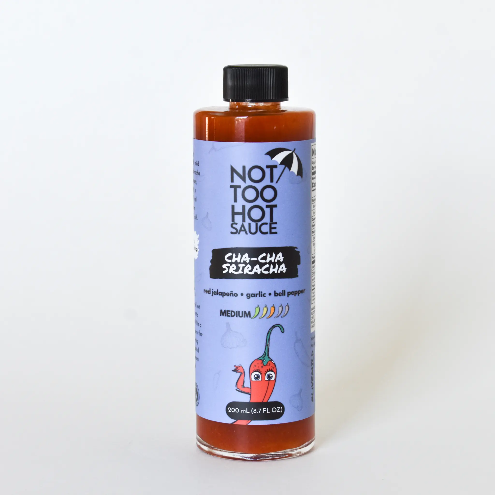 Not Too Hot Sauce Cha-Cha-Sriracha 7 oz. Sriracha Hot Sauce | Medium Hot Sauce