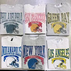 Vintage Football Team Sweatshirts Hometown Vintage Pullovers Football Hometown Sports Sweatshirts New York Los Angeles Tennessee arizonA Indianapolis retro classic college gift idea for football fans