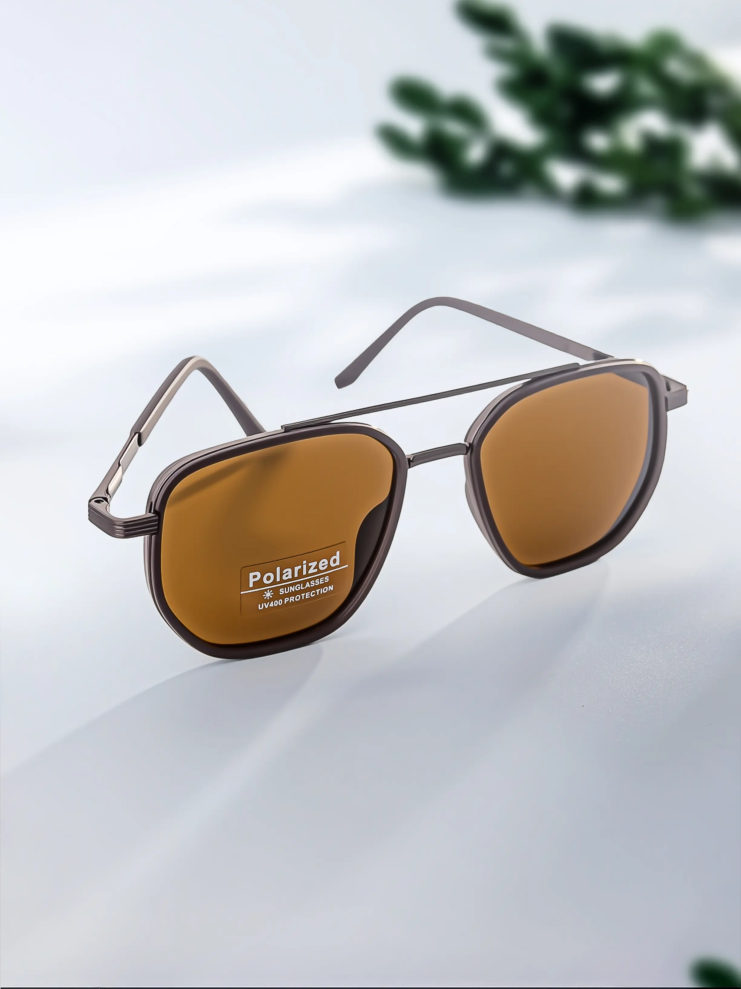 Retro Polygon Aviator Sunglasses for Men Women PolarizedTrendy Square Sun Glasses Stylish Pilot