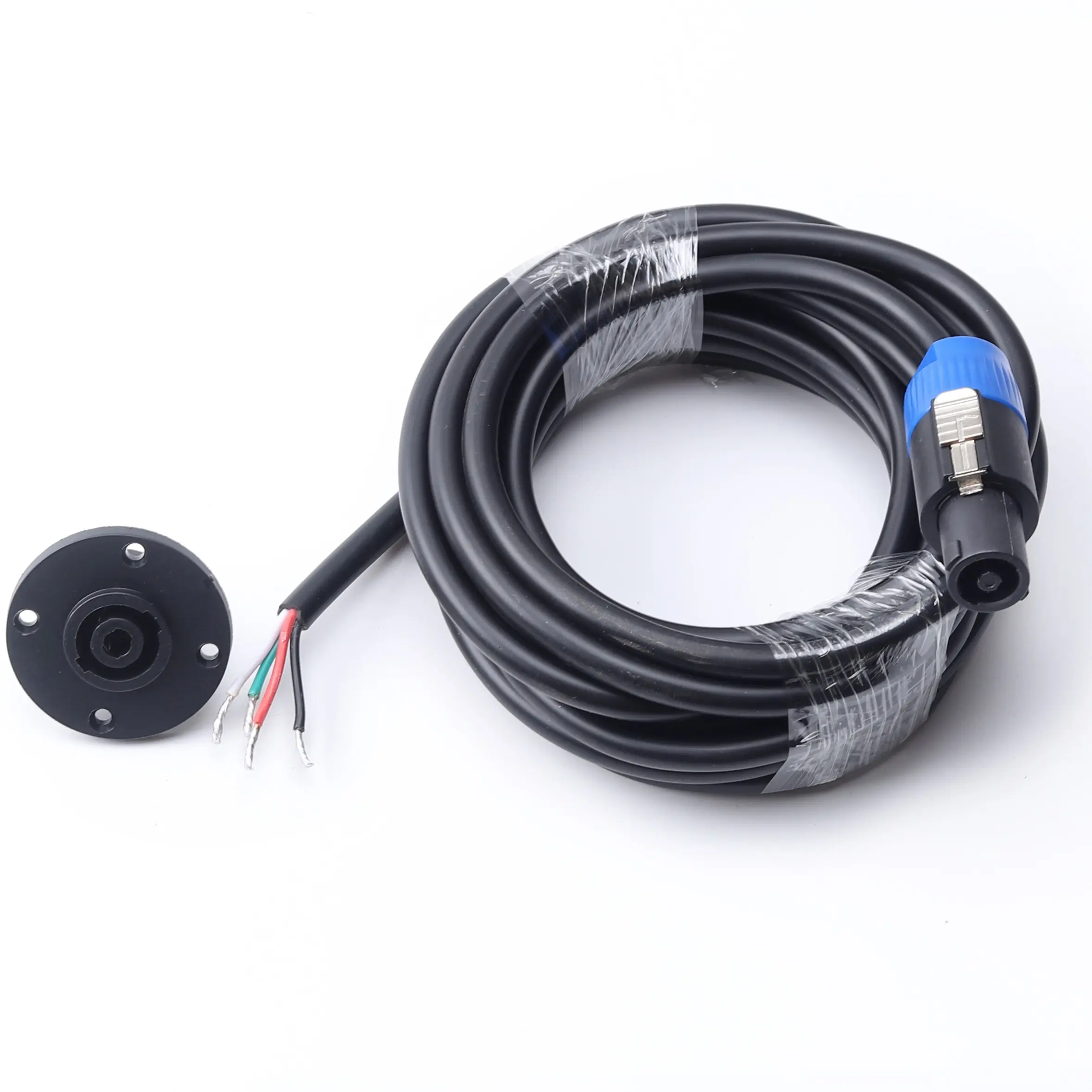 25FT 4-Wire Speakon Audio Cable - 4-Channel Audio Accessory for Chuchero Box, Loud Speakers with Socket