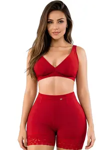 Stagmi Women's Minimalist Fitted BBL Tummy Tuck Boxer Panties - Seamless Soft Compression Fabric, Anatomical Shape, Natural Lift, Sexy Women's Shapewear Clothes (SMI04000 Red)