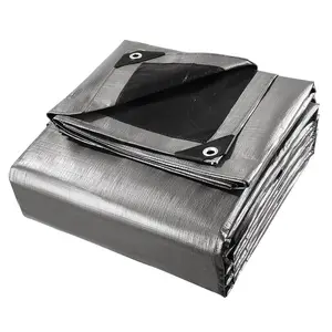 Yescom 30'x50' Heavy-Duty Poly Tarp Reinforced Canopy, Silver