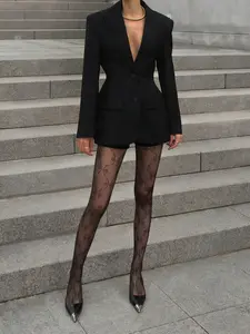 French Casual Elegance Slim Fit Fashion Commuter Blazer, Women's Autumn Winter Elegant Jacket, Stylish Lapel Coat