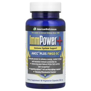 American Biosciences ImmPower®+, AHCC® Plus FWGE-SC®, 60 Vegetarian Capsules