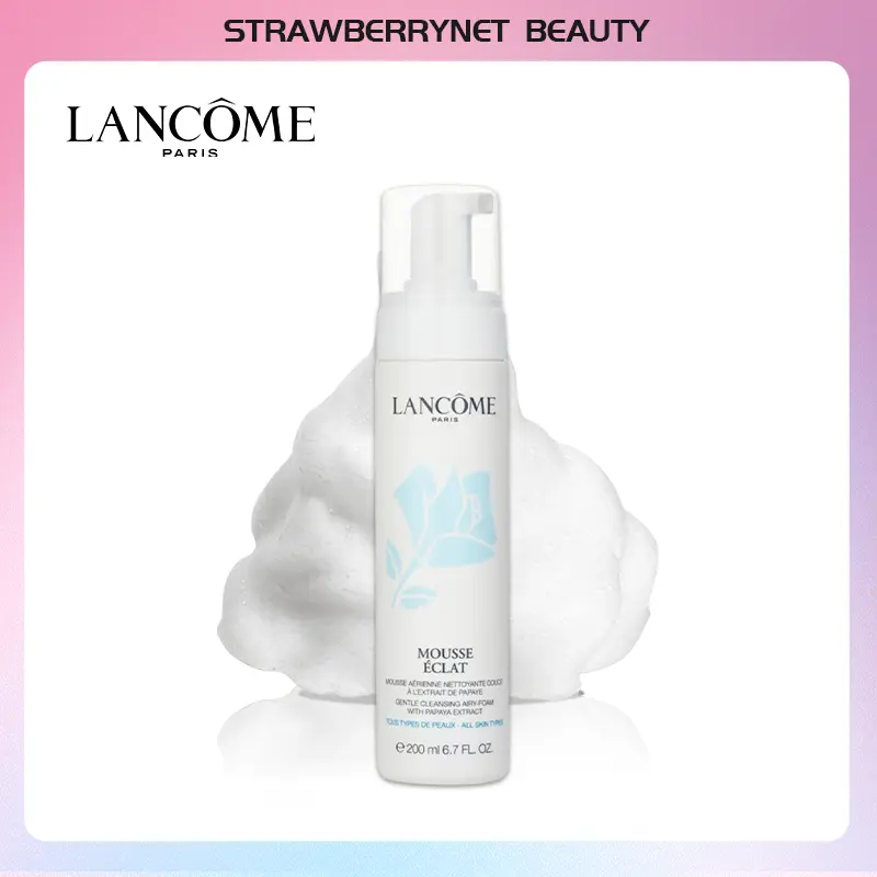 Lancome Eclat Express Self-Foaming Facial Cleanser - Hydrating, Cleansing Foam Cleanser for All Skin Types, 200ml/6.7oz