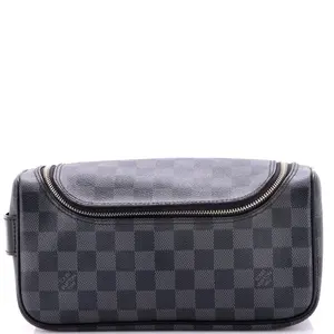 Pre-owned Louis Vuitton Canvas Coated Toiletry Bags Toiletry Pouch Damier Graphite by Rebag