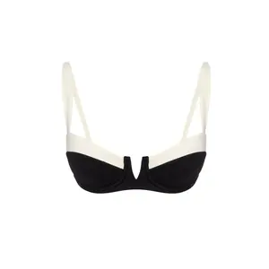 Clovelly Top - Black/Ivory
