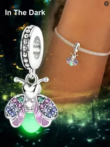 Luminous Bee & Firefly Insect Design Charms, Cute Insect Pendant Beads Charms for Women, DIY Jewelry Making Kit for Bracelet Necklace, Bee Pendants