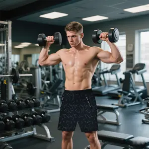 Custom-Fit Men's Gym Shorts - Lightweight, Quick-Dry Athletic Running Activewear with Zipper Pockets for Training, Custom-Fit Men's Shorts