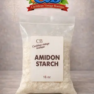 Amidon Starch 16 oz Pure Starch for Thickening Soups Sauces & Traditional Caribbean Recipes