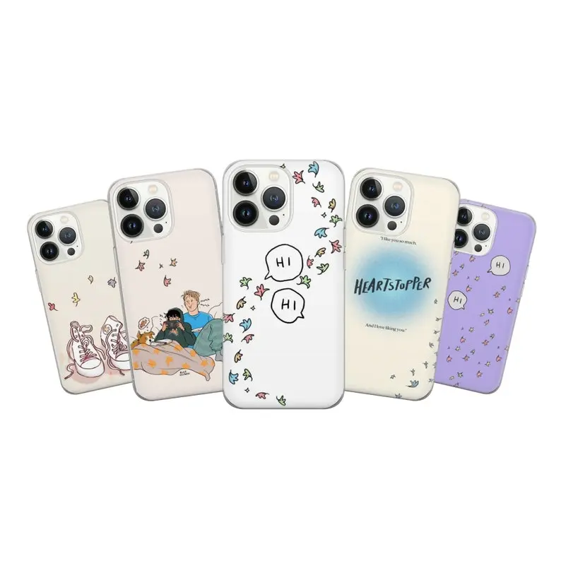 Heartstopper Phone Case Fun cover fit for iPhone 14 Pro, 13, 12, 11, XR, 8+, 7 plus , mini