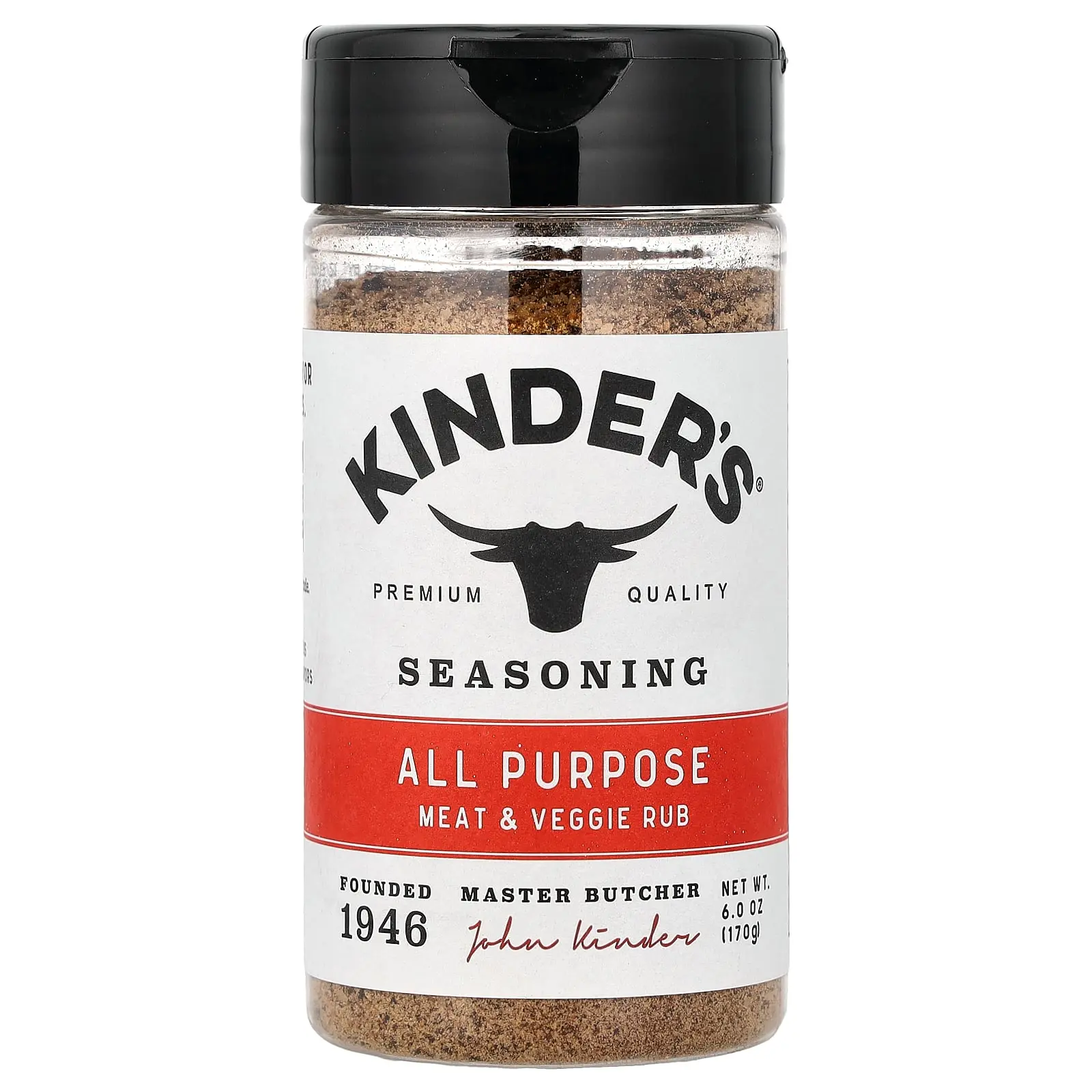 KINDER'S Seasoning, All Purpose, Meat & Veggie Rub, 6 oz (170 g)