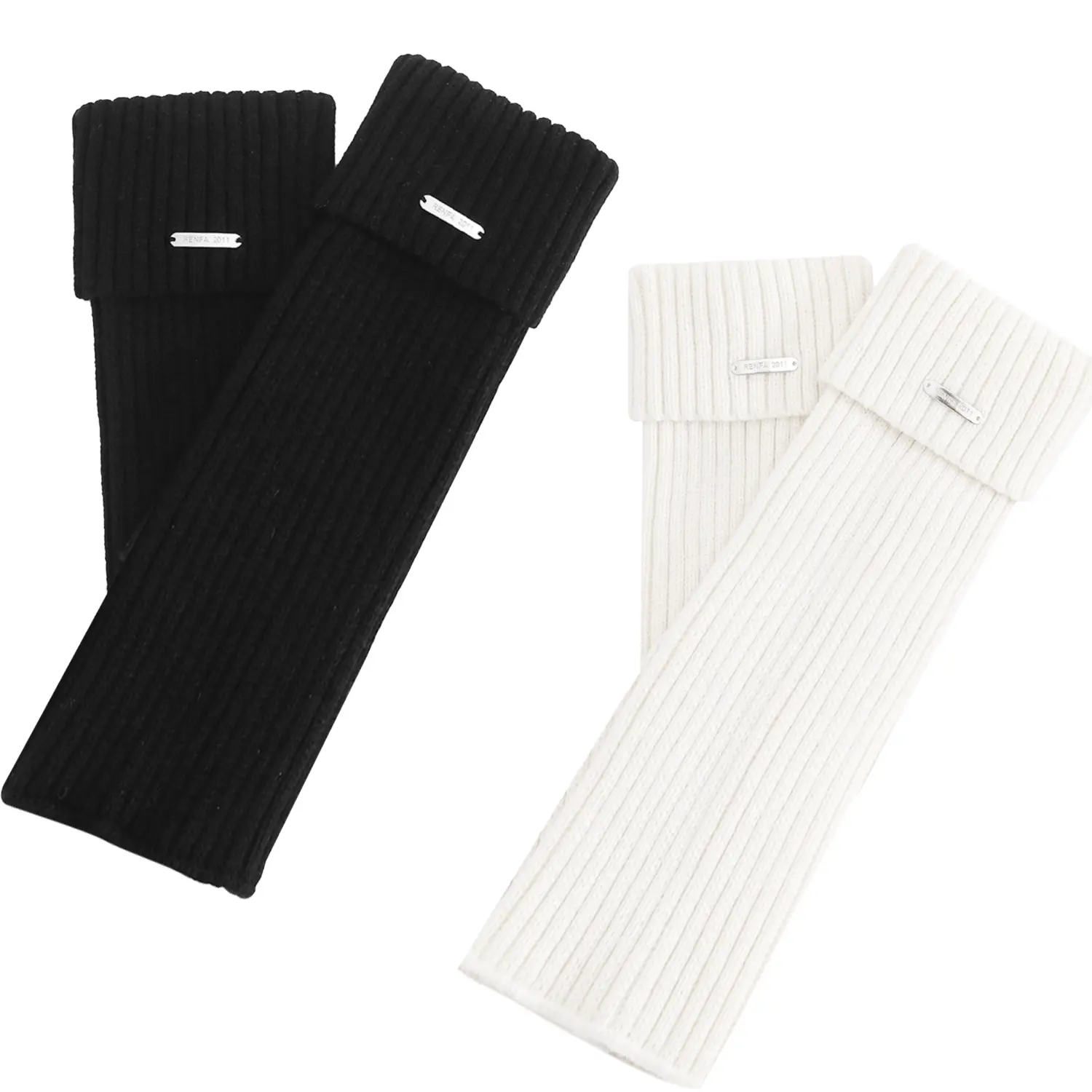 Women's 2-Pair Cable Knit Leg Warmers - Cozy, Warmth-Focused Knee-Length Sports Socks, Winter Crochet Boot Cuffs, Long Legging Socks