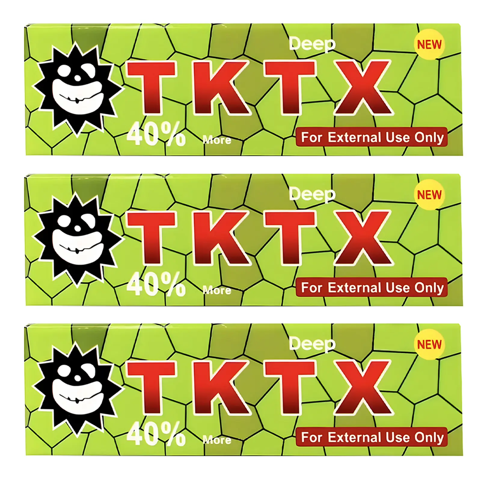 T-K-T-X Numbness creamPainless Tattoo Cream - Highest Rated Cream On The Market - Maximum Strength - External Analgesic - Pain Free For 6-8 Hours (3 Tubes)