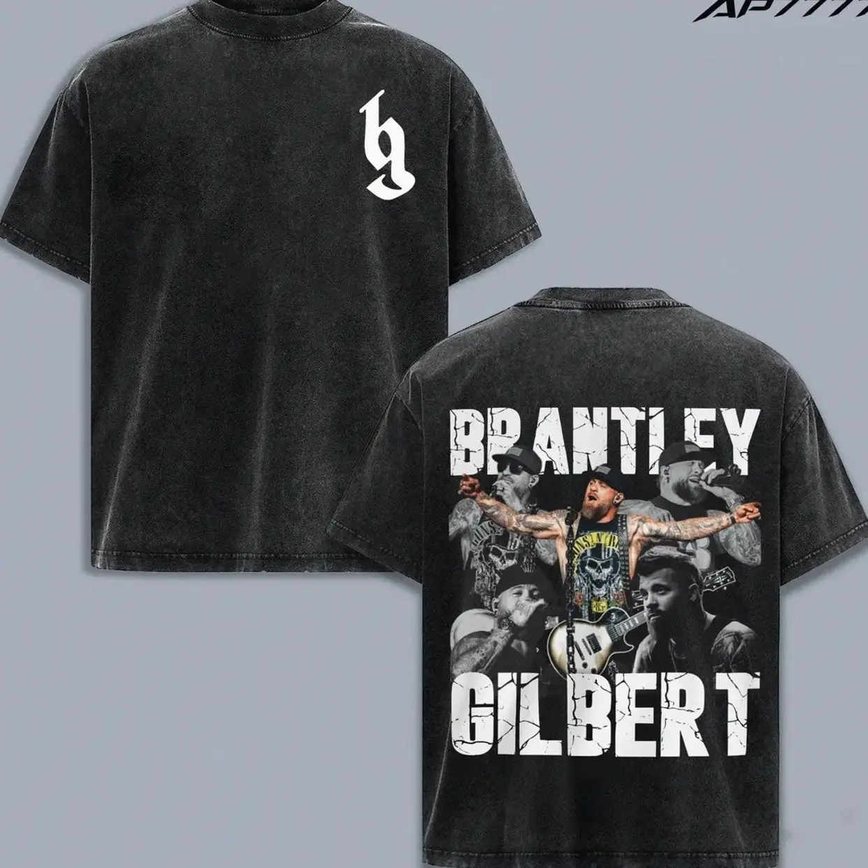 Brantley Gilbert Vintage Washed T-Shirt, Country Rock Graphic Tee, Double Sided Concert Shirt, Southern Outlaw Music Merch, Oversized Heavy Cotton Unisex Tee, Western Nashville Fan Gift Hoodie FGE