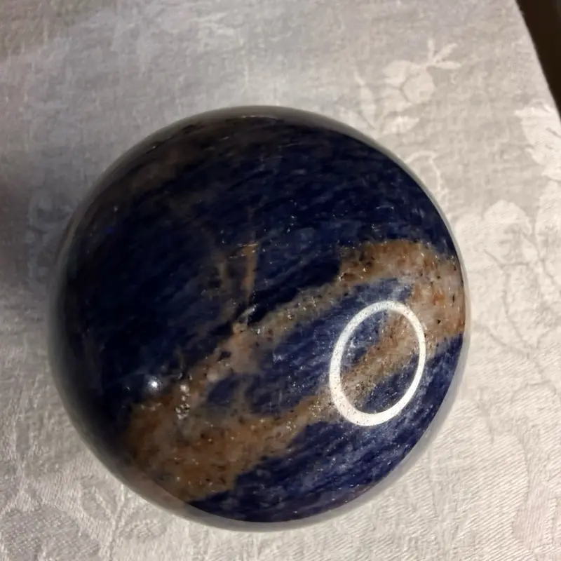 Sodalite Sphere - Natural Polished Crystal Sphere for Home Decor, Meditation, Energy Healing