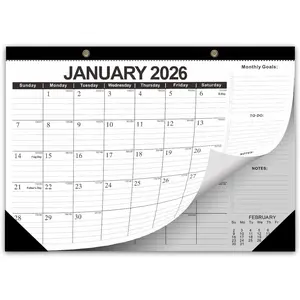 2026-2027 Desk Calendar, 18 Month Desk Calendar/Wall Calendar Combo, 17" x 12", Jan 2026-June 2027, Highlight Holidays, Planning Calendar, Thick Paper