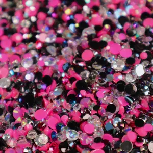 Pink Noir Rhinestone Mix