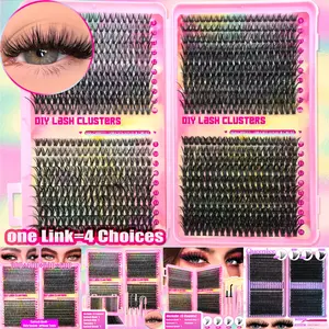 Professional Eyelash Extension Kit (30D+40D+50D+60D), Complete Eye Makeup Tools Set for Women, Long-Lasting & Easy Application