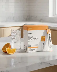 Cadence Performance Core Hydration Orange Electrolyte Powder Mix Sachets - 30 Portable Sugar-Free Dietary Packets, 150g Natural Daily Supplement with Magnesium, Salts, Minerals for Body Hydration