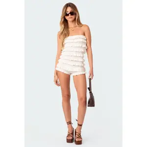 Robin Ruffle Knit Romper