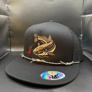 The Cat SnapBack - Hat with Catfish design Product by Marfa Hat Company