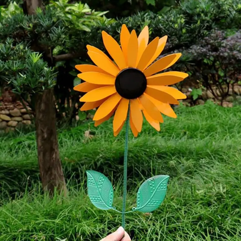 Sunflower Windmill Spinner, Outdoor Decorative Rotator, Yard and Garden Windmill, Artistic Decoration for Yards and Gardens, Garden Accessories