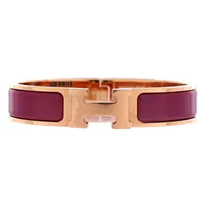 Pre-owned Hermes Clic H Bracelet Enamel Narrow by Rebag
