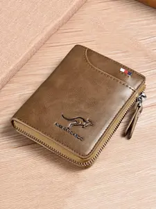Men's Wallet Leather Business Card Holder Zipper Wallet Men's Luxury Wallet RFID Protection Card Holder Men's Wallet Luxury Style