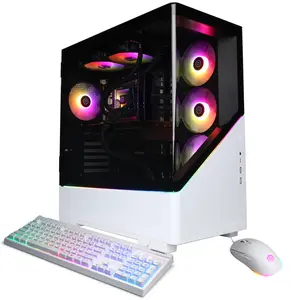 CyberPowerPC SLC10200CPGV19 Gaming Desktop PC, Intel Core Ultra 9 285, 32GB DDR5, GeForce RTX 5070 12GB, 2TB PCIe 4.0 NVMe SSD, WiFi/BT, RGB Gaming Keyboard/Mouse & Windows 11 Home