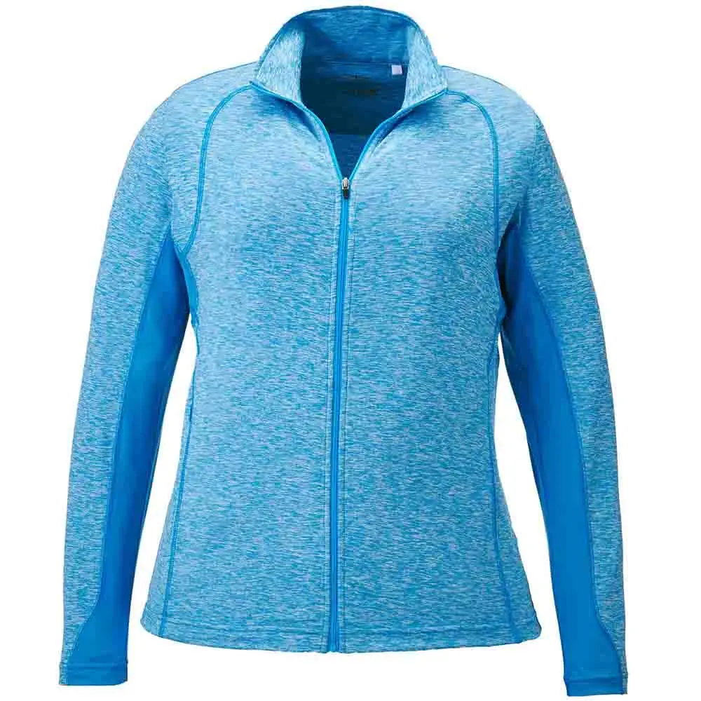 PAGE and TUTTLE Womens Heather Colorblock Layering Jacket Casual Outerwear Athletic - Blue