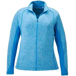 PAGE and TUTTLE Womens Heather Colorblock Layering Jacket Casual Outerwear Athletic - Blue