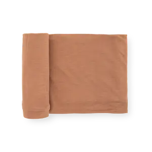Stretch Knit Swaddle Blanket - Terracotta