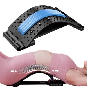 Back Stretcher for Lower Back Pain Relief, 4 Level Adjustable Lumbar Back Cracker Board, Back Cracking Device, Back Massager for Scoliosis, Spine Decompression