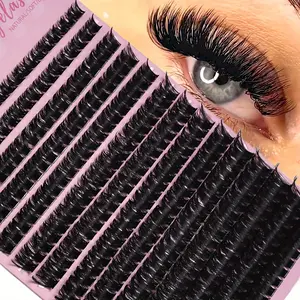 280Pcs 80D Fake Eyelashes Volume False Eyelashes D Curling Lashes Cluster DIY Thick Individual Eyelash Extensions 8-16mm Mega Volume Lashes Dense Volume Cluster Lashes