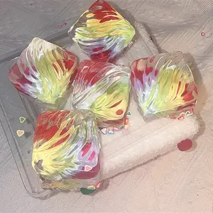 BAMSQUISHY Rainbow Ice Cube Taba Squishy: stress-relief toys, adult stress-relief toys, sensory toys. These soft rubber toys are perfect for children and make ideal gifts for birthdays and holidays. Summervibes