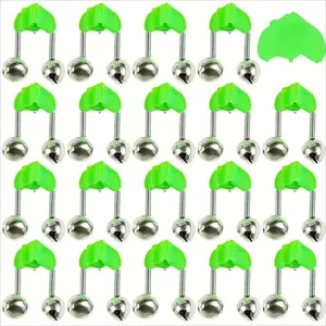 20/50/100Pcs Double Ring Fishing Bells with Plastic Clips, Portable Alarm Bells, Practical Accessories for Outdoor Fishing