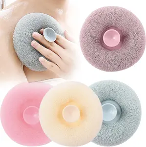 1PC Exfoliating Shower Brushes,Bath Sponge Cleaning Brush Super Soft Exfoliating Bath Sponge Cleaning Brush, Massage Bath Sponge Ball with Suction Cup for Women Men